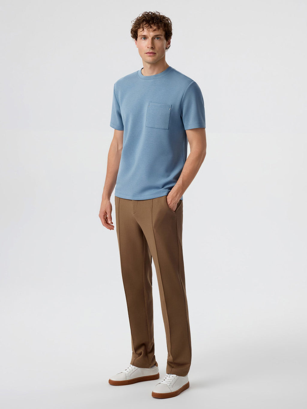 Modal Blend Pocket Tee with Rivet